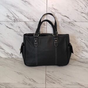 AmeriLeather Stitched Shopper Premium Leather Bag